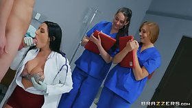 Doctor helter-skelter king size boobs Angela White rides on cock up ahead of nurses